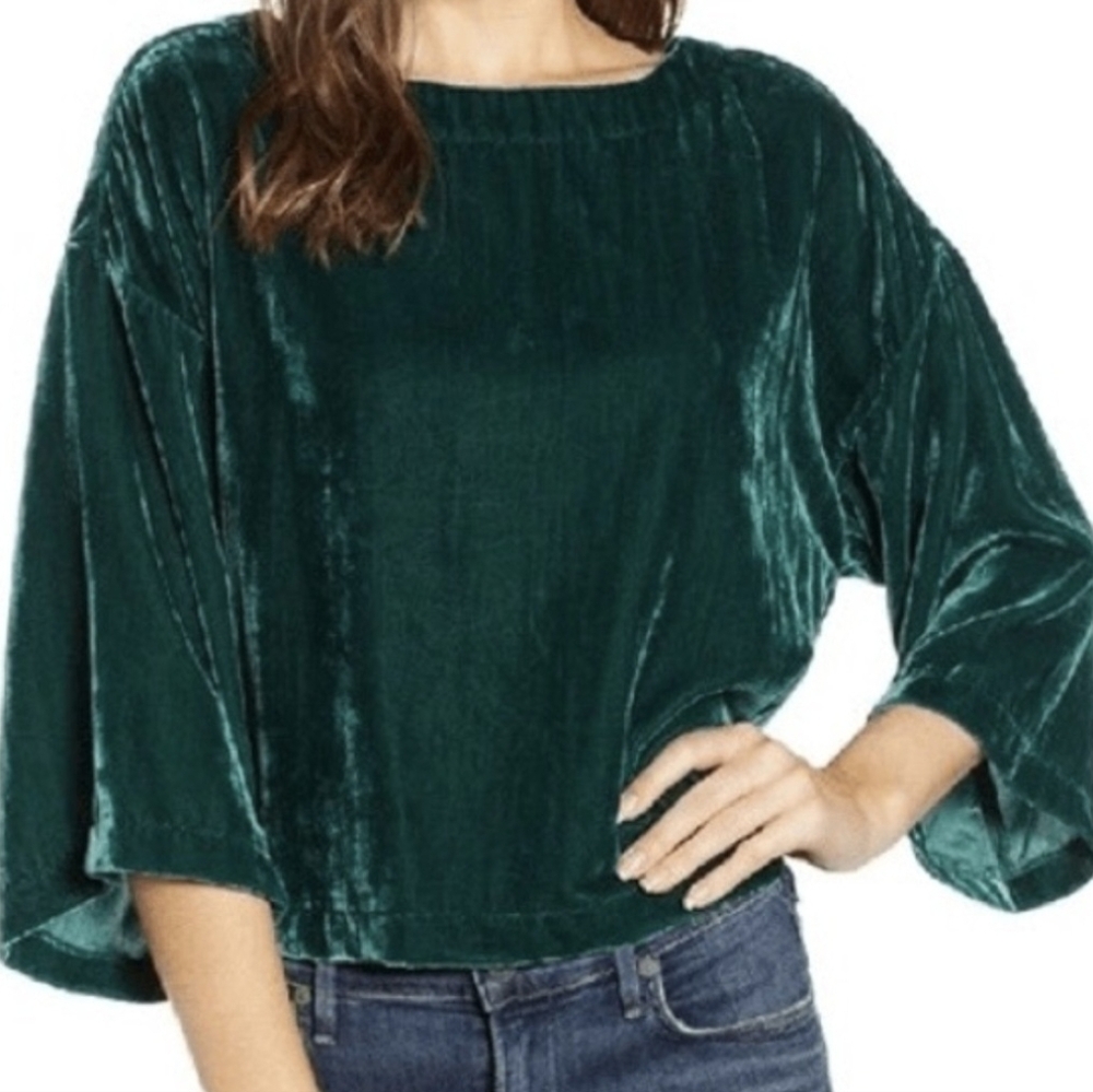 Cupcakes And Cashmere Green Velvet Size Small